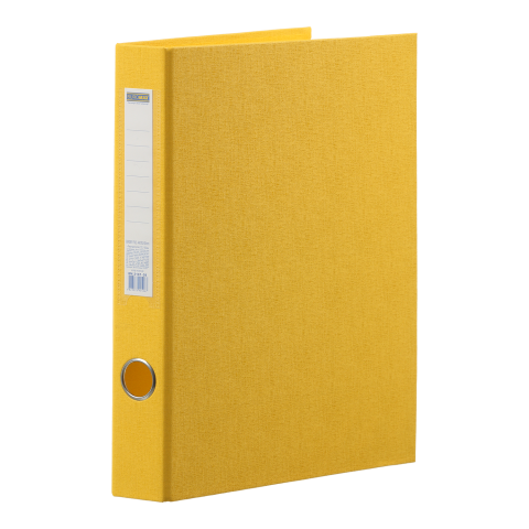 Папка-реєстратор двостороння, 2 D-обр.кільця, А4, ширина торця 40 мм, жовта, BM.3101-08 BUROMAX